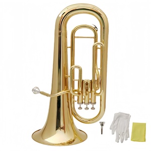 Venta Directa <span class=keywords><strong>de</strong></span> Fábrica: Euphonium en Si bemol con <span class=keywords><strong>3</strong></span> Válvulas Verticales, Cuerpo <span class=keywords><strong>de</strong></span> Latón Lacado en Oro, Instrumento Musical <span class=keywords><strong>de</strong></span> <span class=keywords><strong>Viento</strong></span> <span class=keywords><strong>de</strong></span> Latón Tipo Tuba - Product Image 5