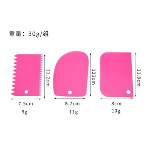 Baking Tools Cake Smoother Set Icing Scraper Smoother Cutter for Dough Cream Scraper - Product Image 5
