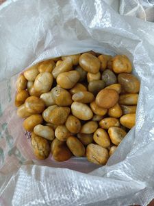 Piedra de río Natural decorativa, Guijarro amarillo muy pulido, para paisajismo, barato - Product Image 4