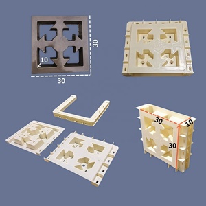 Moule carré 3D en ABS <span class=keywords><strong>pour</strong></span> blocs de <span class=keywords><strong>béton</strong></span> à finition double face, <span class=keywords><strong>pour</strong></span> la décoration murale et les motifs floraux, en vente - Product Image 2