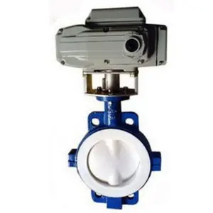 Nuzhuo Customized OEM Electric Butterfly Valve Stainless Steel With High-Temperature Fluorine Lined For Water Control