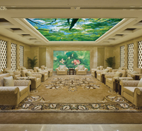Papier peint de décoration de la maison 3D, pièces, plafond, ciel de forêt, quatre saisons