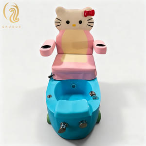Chaise de pédicure pour enfants ChuqueManicure, spa pour enfants, chaise de salon de manucure rose <span class=keywords><strong>Hello</strong></span> <span class=keywords><strong>Kitty</strong></span>, réglable, avec système de jets de bain à remous et vibration - Product Image 4