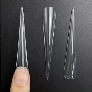 EYL 7CM 4XL Stiletto Nail Tips Full Cover Square Tapered drop Clear different types of XXXL Straight coffin Nail Tips