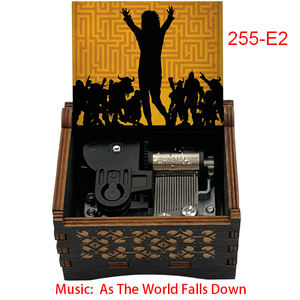 A medida que el <span class=keywords><strong>mundo</strong></span> se cae Caja de música de viento de madera 18 Notas Recuerdo especial para regalos de Navidad familiares - Product Image 6