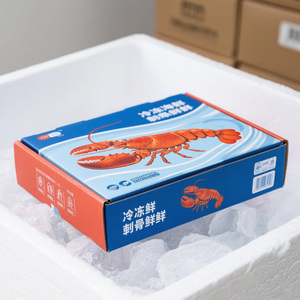 Tùy Chỉnh Carton Sáp Hải Sản Hộp Đông Lạnh Tôm Cá Vận Chuyển Hộp Thực Phẩm Đông Lạnh Sinh Thái Tái Chế Bao Bì Lạnh Lưu Trữ Hộp - Product Image 2