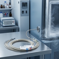 Capteur de température PT100 SR101-2 à diamètre personnalisé 3-6mm, précision 1°C, -200~600°C, 2/3/4 fils pour processus industriels