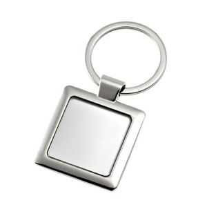 Llavero Cuadrado de Acero Inoxidable de 25x25mm, Anillo Metálico Hueco para Llaves - Product Image 1