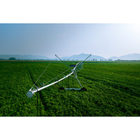 Système d'irrigation à pivot central de haute qualité, faible coût, 50 ha, boîte de vitesses métallique, moteur, roulement