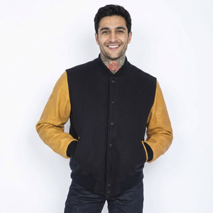Manufacturing Best Quality Solid Color Men Varsity <b>Jacket</b> Best Selling Customized Logo <b>Cheap</b> CollegeBaseballjacket for men - Product Image 1