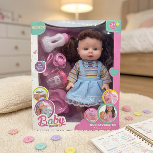 ¡El Regalo Perfecto! Muñeca Peachy TAK con Biberón, Chupón y Accesorios - Juguete de Plástico para Niñas de 3+ Años - Product Image 1