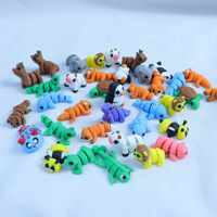 Mini-modèle d'animal coloré imprimé en 3D, fait main, jouet pour enfants et animaux de compagnie, poupée de dessin animé, produit transfrontalier à succès