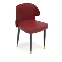 Chaise de restaurant moderne en bois de couleur rouge et bleue, confortable et personnalisée, pour café, supermarché, hôpital