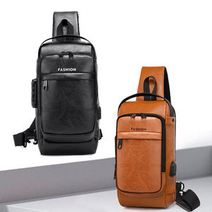 Borsa a Tracolla da <span class=keywords><strong>Uomo</strong></span> con Catene, in Poliestere Oxford, Cintura con Cuscinetto d'Aria, Tasca per Cellulare - Product Image 2