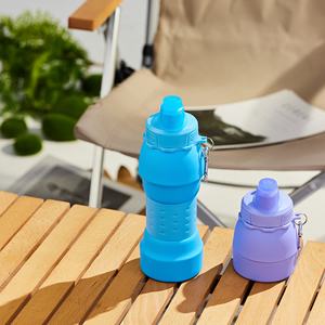 Bouteille d'eau pliable en silicone résistante aux hautes températures pour le sport, vente en gros, bouteille d'eau portable pliable pour les voyages - Product Image 6
