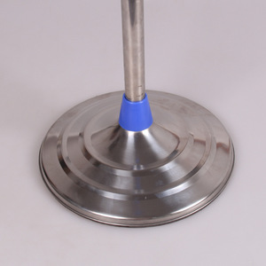 Stainless Steel IV Stand Adjustable Height Round Disc Base 4 <b>Hook</b> Infusion <b>Pole</b> Clinic Use - Product Image 3