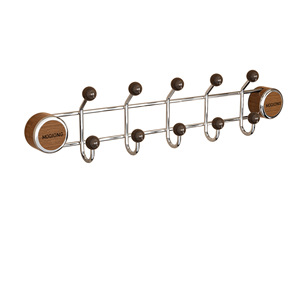 Moqiong Wall Mounted Coat Rack Double Row Heavy Duty Wood Hooks For Door Back Storage Organizer - Product Image 1