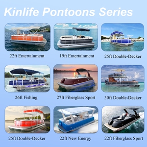    Nouveau <span class=keywords><strong>bateau</strong></span> ponton de luxe en fibre de verre de 22 pieds pour les sports nautiques, moteur hors-bord pour le divertissement et l'aventure - Product Image 6
