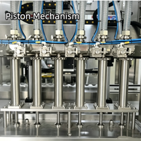 Machine de remplissage automatique à pistons multi-têtes (4 ou 6 buses) pour cosmétiques, aliments, sauces, miel, détergents avec pompe automatique