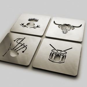 Coaster Logam <span class=keywords><strong>Stainless</strong></span> <span class=keywords><strong>Steel</strong></span> dengan Desain Ukiran Hewan Kustom, Dapat Digunakan Kembali, dan Dilapisi Cat Semprot, Grosir - Product Image 3