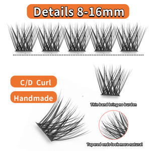 Cils en grappes synthétiques 3D multicouches DIY en gros, marque privée pour kit, cils inférieurs à pointes, sans cruauté, végétalien - Product Image 5