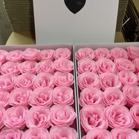 Hellrosa Gold-Rosa Schimmernde Kristallrosenköpfe - Künstliche Unvergängliche Pailletten-Rosen im Klassischen Stil 30-Stück-Box für Lehrer