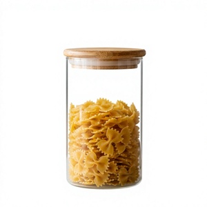 Handmade 500ml <b>Glass</b> <b>Storage</b> Jar Clear Kitchen Canister Reusable <b>Food</b>-Safe <b>Container</b> Bulk Wholesale - Product Image 2