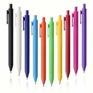 Custom Logo Ballpoint Pen Multiple Color Retractable Soft Rubber Plastic Click Plastic Pen - Product Image 6