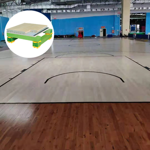 Terrain de basket résilient terrain de sport couleur bois terrain de sport sol en érable - Product Image 3
