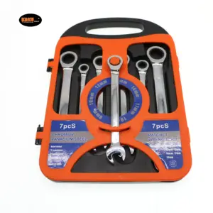 KAKU Fabricante Anel Spanners Ratcheting Combinação Tool Kit Engrenagem Ratchet Box End Car Wrench Set