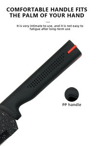 Wholesale Household Chef Cutlery <b>Set</b> Granite Speckled Coated Blade Plastic Handle Kitchen <b>Knife</b> <b>Set</b> with Block - Product Image 3