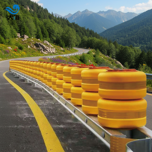 Anti-collision High Safety Plastic PVC Coated Roller <strong>Barrier</strong> With H1W2 Protection Rating For Highway Roadway - Product Image 2