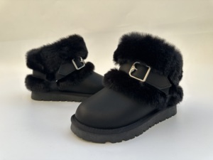 Stivaletti da <span class=keywords><strong>Donna</strong></span> Autunno Inverno con Fodera in Pelliccia Sintetica, Chiusura con Fibbia, <span class=keywords><strong>Sneakers</strong></span> Comode alla Moda, Calde, Retrò, Casual - Product Image 5