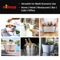 NIHAO Seau à glace élégant avec logo en relief, bac à boissons, bac à glaçons personnalisé, cadeau publicitaire, emballage pour cadeaux d'entreprise