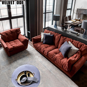 Nuevo Sofá Sorrento, Estilo Nórdico Italiano Moderno de Lujo, Forma Curva, Cómodo y Transpirable, para Sala de Estar, Apartamento o Villa - Product Image 2