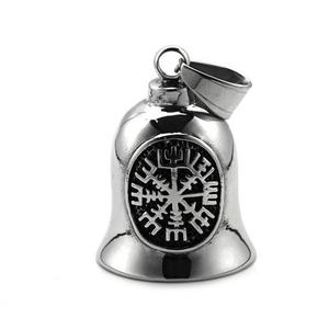 Meilleure qualité en acier inoxydable moto métal cloche ange gardien cloche avec bonne chance motard Gremlin croix cloche porte-clés - Product Image 4