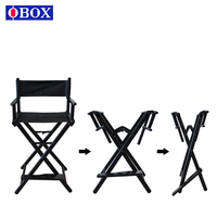 Chaise de maquillage pliable en alliage d'aluminium OBOX, style luxueux, étui portable avec fermeture ouverte pour artistes et peintres en peinture faciale