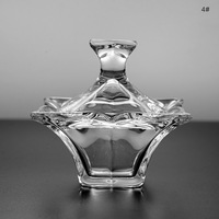 BQAN Bol à ongles carré en verre liquide coloré en forme de fleur de lotus avec couvercle diamanté pour les ongles