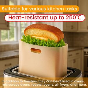 Bolsas de PTFE para Tostar, Bolsas Reutilizables Antiadherentes para Tostar Queso, Sándwiches, <span class=keywords><strong>Pollo</strong></span>, Nuggets, Paninis y Tostadas de <span class=keywords><strong>Ajo</strong></span> - Product Image 3