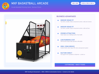 Machine de basket-ball d'arcade LED Shoot & Score 265x100x260 cm pour centre commercial FEC