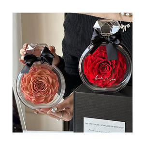 AM-PFE59 Botella de Perfume con Rosa Preservada Grande con Caja de Regalo para el Día de San Valentín, Cumpleaños, Navidad y Regalo de Año Nuevo - Product Image 1