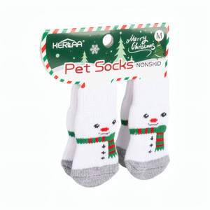Chaussettes de Noël PAIPET <span class=keywords><strong>pour</strong></span> chien, lot de 4, chaussettes antidérapantes <span class=keywords><strong>pour</strong></span> petits chiens avec visage de Père Noël, fournisseur de <span class=keywords><strong>bottes</strong></span> lavables <span class=keywords><strong>pour</strong></span> chien, personnalisables. - Product Image 5