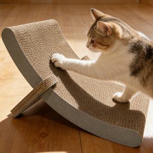 Tempat Garukan Kucing Kertas Ramah Lingkungan Mewah Ukuran Besar Klasik yang Luar Biasa dengan Tinggi yang Dapat Disesuaikan, Furnitur Hewan Peliharaan yang Fokus pada Kenyamanan - Product Image 1