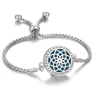 Bracelet diffuseur d'huiles essentielles en acier inoxydable de 18 mm - Product Image 3