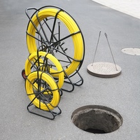 Tige de tirage en fibre de verre de 4 mm x 100 m pour câble de réseau fibre optique, idéale pour l'installation de câbles dans les conduits.
