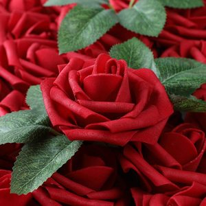 Artificial Flowers <strong>Roses</strong> Real Looking <strong>Fake</strong> <strong>Roses</strong> with Stem for DIY Wedding Bouquets Arrangements Party Party Home Decorations - Product Image 2