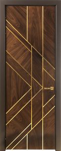 Puerta principal de madera maciza de nogal negro moderno, puerta de habitación <span class=keywords><strong>Interior</strong></span> de madera de diseño para casas, Puertas De <span class=keywords><strong>Interior</strong></span> - Product Image 6