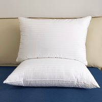 Oreiller d'hôtel en peluche à maintien optimal, facile d'entretien, avec deux options de fermeté et certifications de sécurité pour un sommeil réparateur