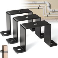Collier de serrage pour tube carré, attaches de fixation pour poteaux, support de fixation en métal en forme de U, collier de serrage pour tube carré