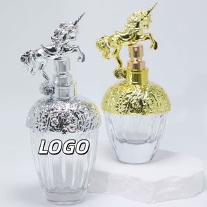Wholesale Luxury Ladies Perfume Glass Bottles Fragrance Unique Shape 50ml 80ml Hot Stamping Pump Sprayer - Product Image 1